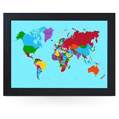 Handmade Wooden Lap Desk Tray with Cushioned Bottom Cover