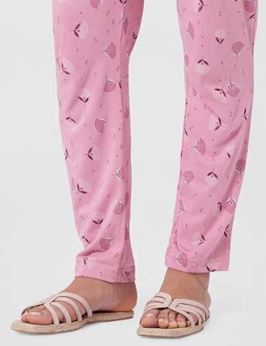 Image of Jockey RX09 Women's Micro Modal Cotton Relaxed Fit Printed Pyjama with Lace Trim on Pockets (Colors & Prints May Vary)