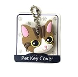 Key Cover/Key Caps/Key Holder/Keycaps - Cute Animal Pet Faces (Brown Cat)