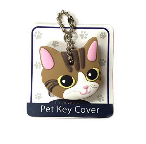 Key Cover/Key Caps/Key Holder/Keycaps - Cute Animal Pet Faces (Brown Cat)