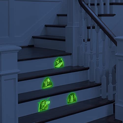 Robmoda 3D Mouse Hole Wall Sticker Glow In The Dark, Mouse Reading Book Fun Art Wall Decal, Peel And Stick Nursery Kids Room Decor, Classroom, Bedroom, Bookcase Decoration #TOP3