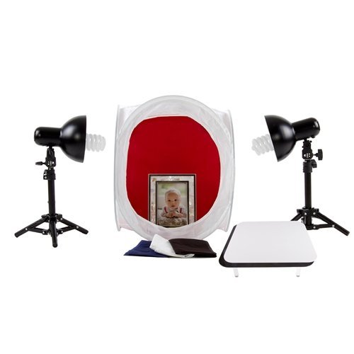 Fovitec StudioPRO Table Top Retail Lighting Tent Backgrounds, Display Table, Lights Kit