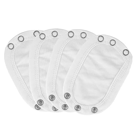 4 Piezas Baby Body Extender Bebé Extensor de Mono 2 Capas Algodón Extensor de Ropa de Bebé para Botones con un Tamaño Aproximado de 9,5 mm