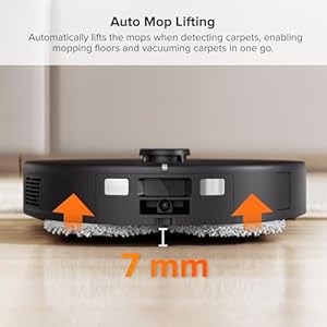 Roborock Qrevo 2R3W Robot Vacuum and Mop Auto Drying Auto Mop Washing Dual Spinning Mops Auto Mop Lifting Self Refilling Self Emptying Reactive Tech Obstacle Avoidance 5500Pa Suction Black