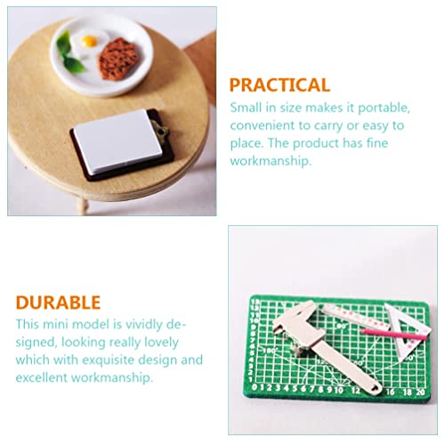 Ipetboom 1 Conjunto Brinquedos De Aprendizagem De Simulação Mini Material Escolar Mini Coisas Mesa D