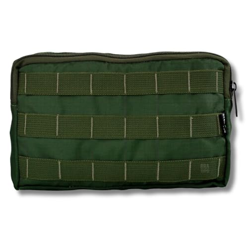Bolso Modular Vertical Porta Treco 15x25cm – Ripstop Reforçado, Alta Resistência, Compatível com Coletes (Verde)