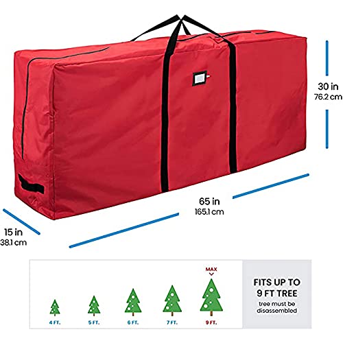 Yajun Christmas Tree Storage Bag Heavy Duty Rip Proof Oxford Festival Organizer Fits 9 Ft Tall Disassembled Tree, 1653876Cm,Red #TOP3