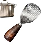 Amesor Paleta Para Arroz | Cucharón de Pie de Acero Inoxidable con Mango de Madera | Cuchara para Olla Arrocera Espátula Resistente al Calor | Para Servir Cocinar Hogar Apartamento Cocina Restaurante
