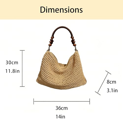 Bolso de verano tejido a mano para mujer miniatura 4