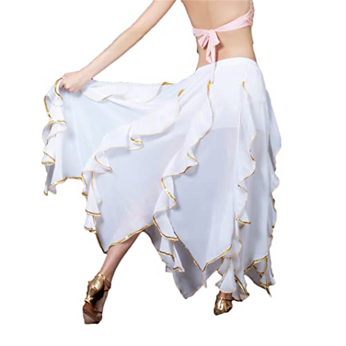 Jupe longue en satin blanc en taille unique pour femme chic