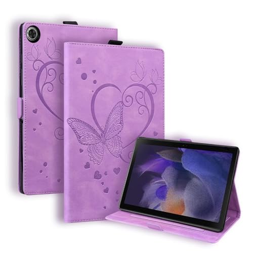 Étui Samsung Galaxy Tab A11 8.7 SM-X133/SM-X135 violet en cuir avec rabat portefeuille