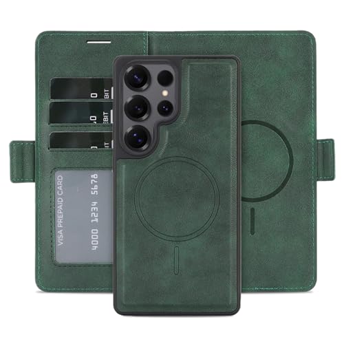 ���̓}�O�l�b�g 2in1 �蒠�^ Galaxy S26 Ultra �p �P�[�X Magsafe�Ή� �J�[�h���[ 3�� �M�����N�V�[ S26�E���g�� �J�o�[ �ϏՌ� ���^ �y�� TPU (�O���[��, Galaxy S26 Ultra)