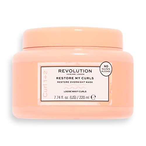 Revolution Haircare London Hair Mask for Damaged and Dry Hair, Restore My Curls Overnight Mask, Intensely Hydrating Nourishing Formula, Looks Shiny, Vegan Cruelty-Free, 220ml - Image 3