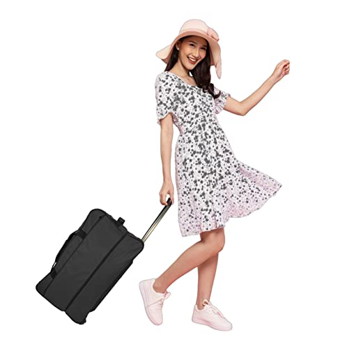 X Factor Two Rolling 30" Duffel Bag Large Adjustable 60 Lb Capacity Each With Wheels, Telescopic Handle, Upright Rolling Travel Duffle Bag Expandable With Multi Pockets Lightweight Luggage Set (Black) #TOP2