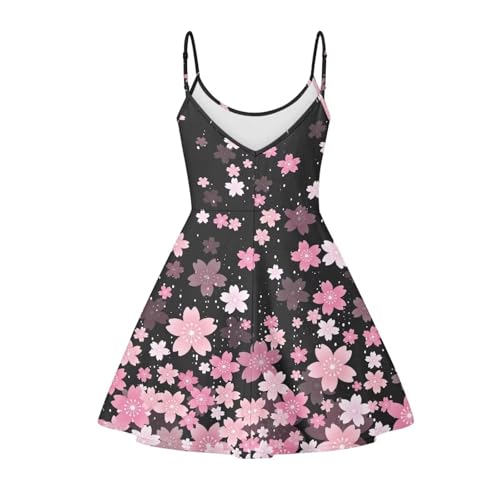 Image of Women's Spaghetti Strap Dress Summer Casual Swing Sundress Girls Beachwear Swing Mini Dress