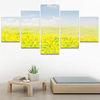 SIGNWIN 5 Panel Canvas Wall Art Modern Art Country Dramatic Global Landscape Multicolor Photography for Home Decorations Ready to Hang - 60