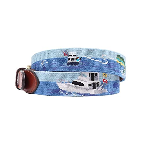 Offshore Fishing Needlepoint Belt by Smathers & Branson2