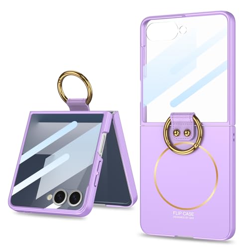 Coque Galaxy Z Flip 7 SHIEID lavande avec anneau MagSafe intégré