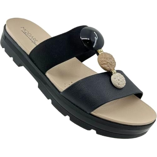 Sandália Feminina Slide Flatform Macio Ultra Conforto Modare - Preto - 36