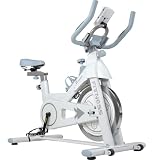 CENTURFIT Bicicleta Fija Spinning 11 Kg Pantalla LCD Soporta 150 Kg Ajuste de 5 Niveles en Asiento y...