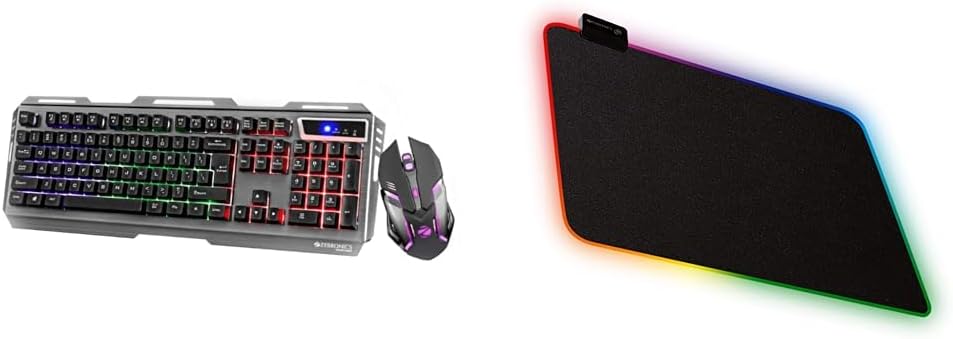 Transformer Gaming Keyboard and Mouse Combo,Braided Cable,Durable Al Body,Multimedia Keys