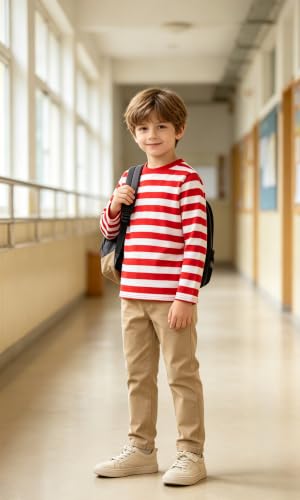 Image of Magic Park 6M-14Y Baby Short Long Sleeve Tee Tops Toddler T-Shirt Kids Solid Color Shirts Boys Girls Casual Blouse