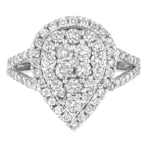Haus of Brilliance .925 Sterling Silver Diamond Cluster Ring (1 1/2 Cttw, H-I Color, I1-I2 Clarity) - Size 6