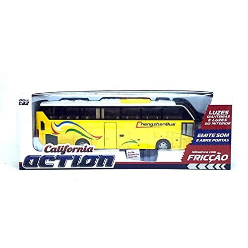 Ônibus Turismo com Luz e Som 1/32 Infantil California Toys Azul