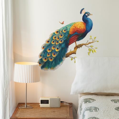 Vinilo decorativo pavón resistente y removible miniatura 4