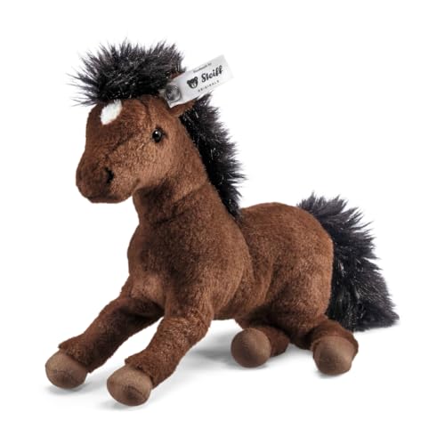 Steiff Kuscheltier Kleiner Freund Hannoveraner Hanno, Süßes Stofftier mit Kunststoffaugen, Kinder, Jungen & Mädchen, Plüschtier 22 cm, Braun, 280351
