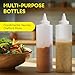BRIGHTFROM Squeeze Bottles, Leak Proof, Wide Neck, BPA FREE Plastic, 16 OZ 2 PACK, Condiment Empty Squirt Bottle with Twist Top Cap - for Ketchup, Mustard, Syrup, Sauces, Dressing, Oil, Arts & Crafts