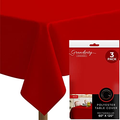 Grandipity Tischdecken, rechteckig, Polyester, 152,4 x 304,8 cm, rechteckig, für 2,4 m Tische, waschbar, Polyester, knitter- und schmutzabweisend Cover