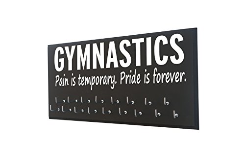 RunningontheWall Swimming Medal Display, Swimming Gifts for Women Gymnastics. Pain is Temporary. Pride is Forever Swimmer Medal Holder, Swimming Ribbon Holder