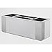 Architect Line Leather-Like Supply Caddy Desk Organizer, White with Brushed Metal, Matching White Stitching and Velvet-Like Lining