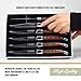 Trudeau Laguiole Steak Knives Set of 6 – Premium Stainless Steel Serrated Blades with Pakkawood Handles – Dishwasher Safe Steak Knife Set for Dinner, BBQ, or Gifting – Rustic Elegant Design