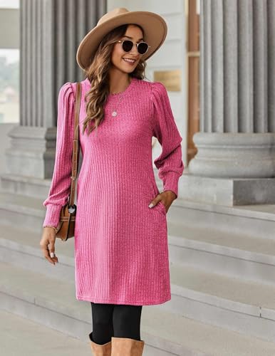 Image of Zeagoo Women Fall Winter Dress Knitted Pullover Dresses