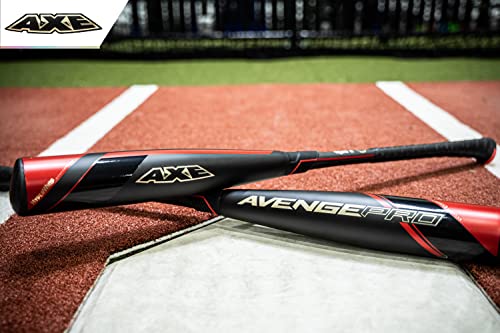 Axe Bat 2022 Avenge Pro (-10, 2-5/8") Usabat Baseball Bat, 2-Piece Composite, Black/Red/Gold (32" / 22 Oz.) #TOP7