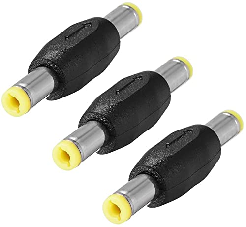 XYWHPGV 3Pcs DC Power Connector Adapter 5.5mmx2.1mm Male to Male Plug Cable Jack Converter for Laptop CCTV Camera Strip Lighting Yellow(6caf9 42a5f 81775 67e27 6b6ff ed843