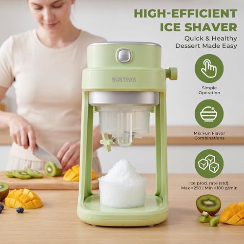 SUSTEAS Snow Cone Machine, Shaved Ice Machine with Adjustable Texture - image 5