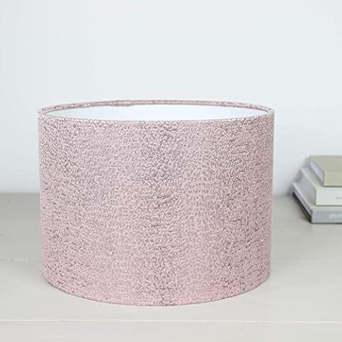 Serpa Heather Pink Snakeskin Patterned Drum Lampshade (35 cm Diameter x 21cm Table/Standard Lamp) Cover