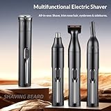 Nose Hair Trimmer for Mens & Women | Rechargeable 4-in-1 Ear, Nose, Eyebrow & Beard Trimmers | 8500 RPM | USB Charging | Washable, LED Indicator for Smoother Cutting (Black, 1 PC) - Image 3