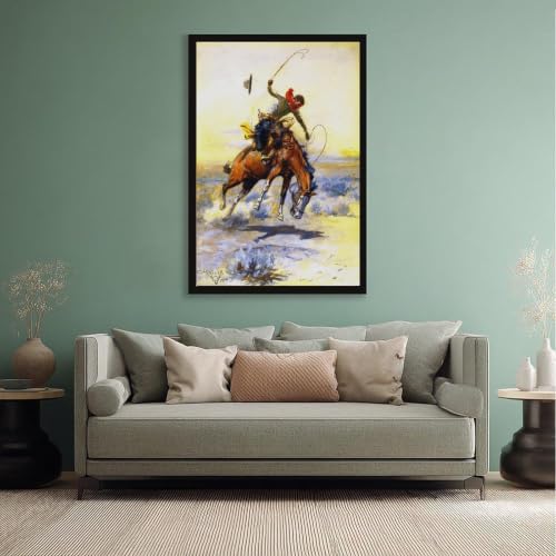 Poster Charles M Russell The Bucker : solution déco rapide pour mur vide 30x45cm - 5