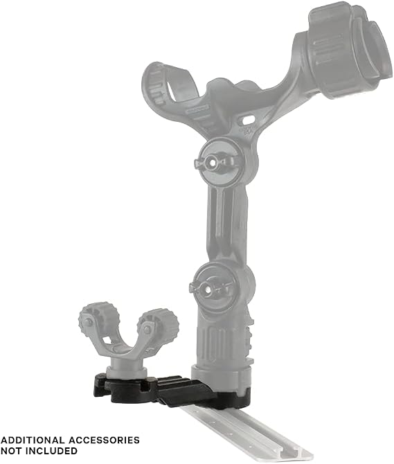 YakAttack SideArm Track Mount | Offset Kayak Accessory Extension for Paddle Holders, Rod Holders & Camera Mounts | Compatible with MightyMount, GearTrac & Most Track Systems | Made in USA