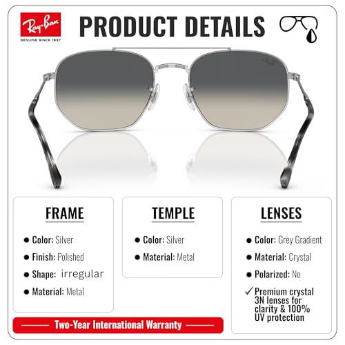 Image of Ray-Ban RB3707 Square-Round Shaped Sunglasses for Men & Women with Official RAYBAN Eyewear Kit