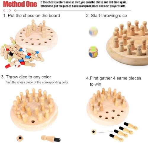 Image of Memory & Chess Match Game for Kids and Families - Brain Training Board Game, Suitable Age 7‑14 Boys & Girls, FunZone Puzzle Memory Game for 7‑10 Year Olds