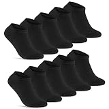 10 Paar Sneaker Socken Herren Damen Baumwolle 70202T WP (Schwarz 43-46)