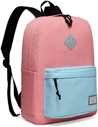 Kasgo Lightweight School Backpack, Water-Resistant Large Capacity Travel Hiking Backpack for Men Women Teenagers Casual Daypack