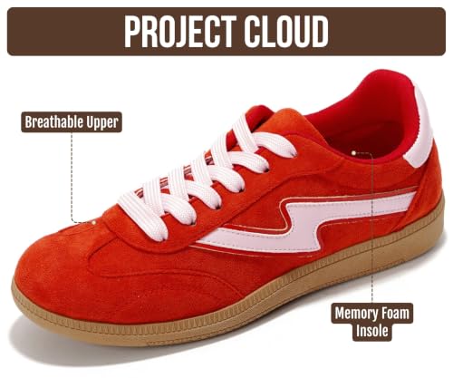 Image of Project Cloud Non-Slip Fashion Sneakers for Women, Lace-Up Shoes | Memory Foam Insole Trendy Womens Footwear - Comfortable Casual Womens Sneakers - Stylish Shoes Women Breathable Footwear