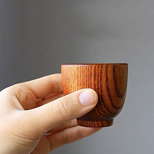 Miniatura 8 de Vasos de chupito de madera con caja de regalo  Juego de tazas de sake de madera hechas a mano para té, soju, licor y camping  Taza de madera