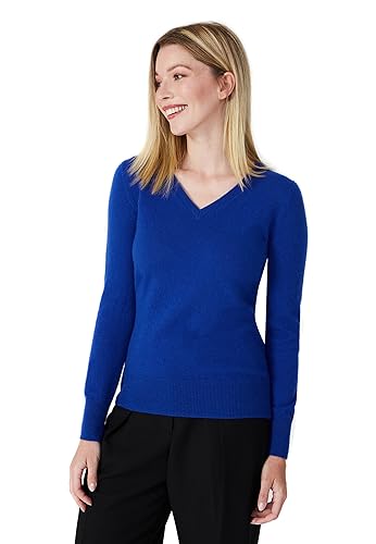Image of Style Republic Women's 100% Pure Cashmere V-Neck Pullover Sweater | Lightweight Tops, Ultra Soft Feel, Naturally Breathe, Easy Layering, All Day Comfort Wear, Easy Care, Hand Wash Only